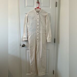 Everlane canvas jumpsuit, natural size S